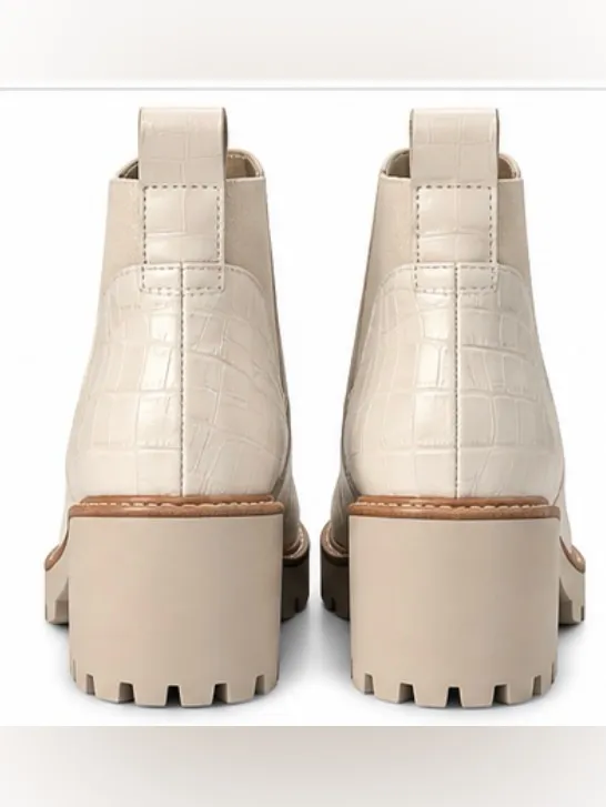 Dolce Vita Huey H2O Ivory Croc-Embossed Chelsea Boots – Size 8.5 - Image 6