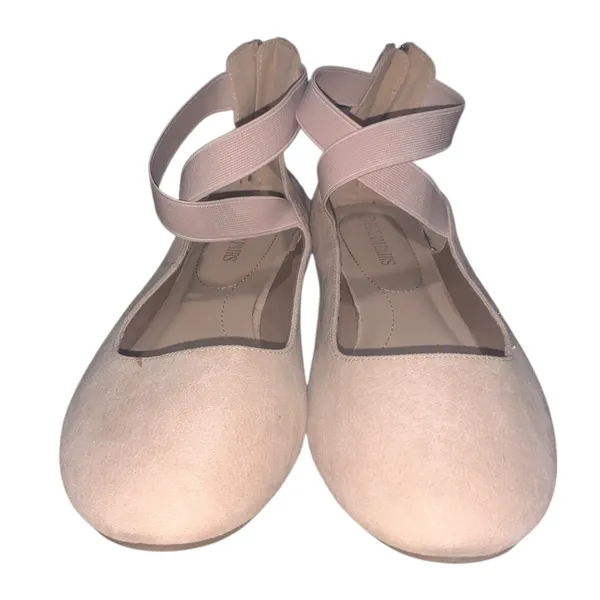 Dream Pairs Nude Ankle-Strap Ballet Flats Back Zip Womans 11 - Image 2