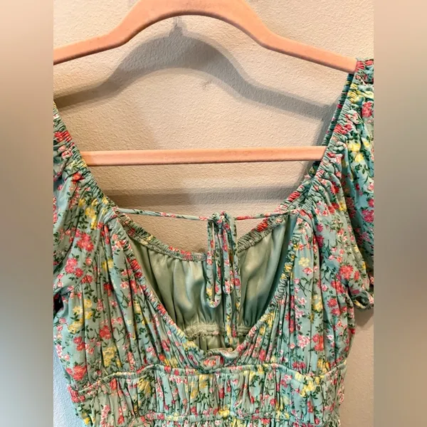 Altar’d State Green Floral Cutout Romper Lined XS NWOT - Image 15