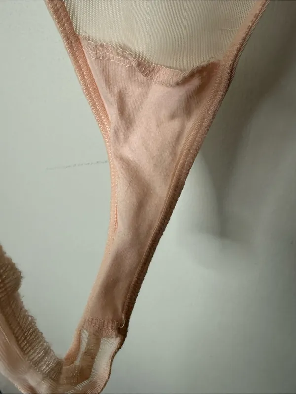 House of CB Nina Vintage Floral Gathered Mesh Bodysuit M - Image 6