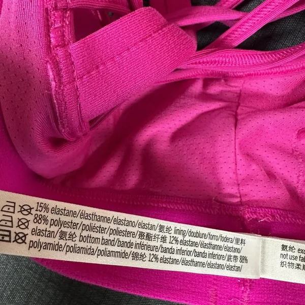 Victoria Sport Large Sports Bra Womens Pink Criss Cross Straps‎ Stretch Scoop - Image 7