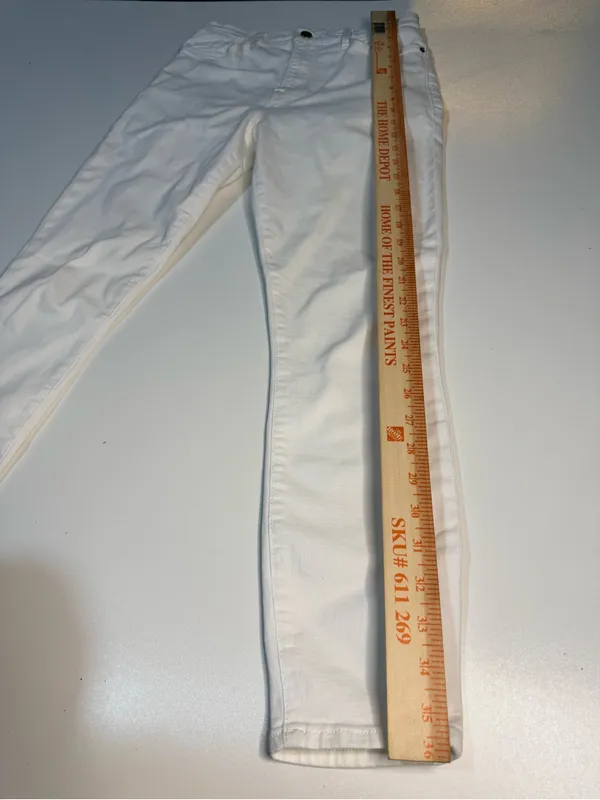 Frame Denim White Straight-Leg High-Rise Jeans Sz 28 - Image 7