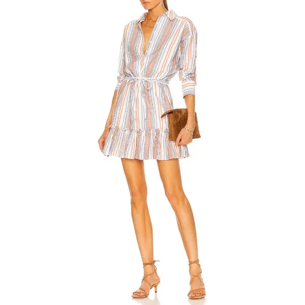 Veronica Beard Jeans Ardith 100%‎ Cotton Striped Mini Shirt Dress - Image 14