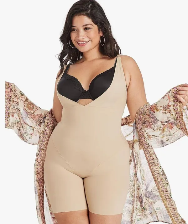 Women's Wear-Your-Own-Bra Body Shaper, Firm Control Shapewear, Open-Bust Shaper - Image 4