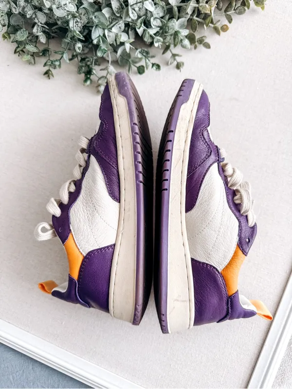 Steve Madden Everlie Purple & White Leather Sneakers | Women’s Size 6 - Image 7