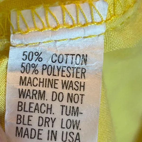 Women’s Yellow Casual capris Pants cotton blend May fit Sz XL - Image 2