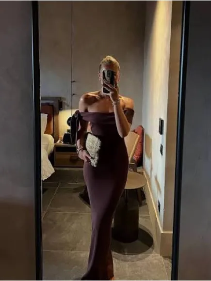 SNDYS x REVOLVE Jaymes Maxi Dress in Chocolate - Image 2