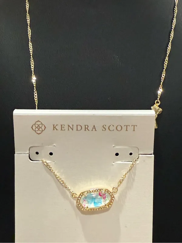 Kendra Scott | LoveShackFancy | Gold Plated Bow Detail Pendant Necklace - Image 2