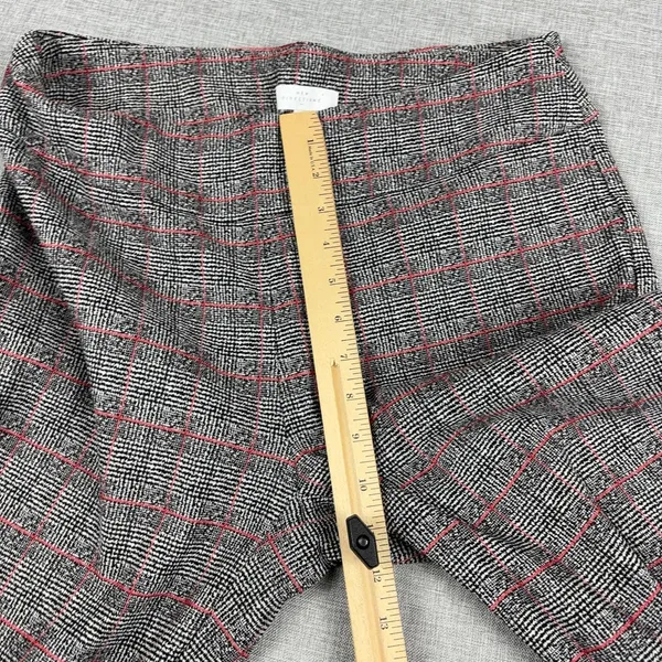 New Directions Pants Womens 12 Black Plaid Ponte Dress Pull On Elastic Stretch - Image 6