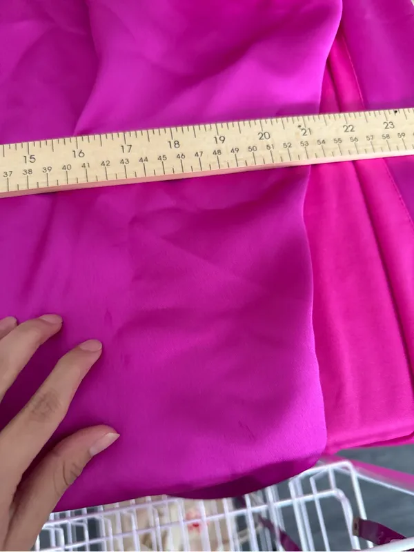 Tarik Ediz US 14 51147 Asymmetrical Bodice Slit Gown Fuchsia Pink Evening Party - Image 12