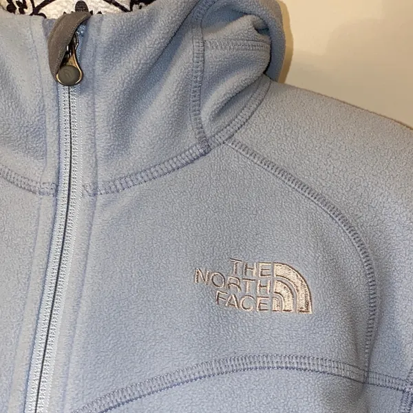 Vintage The North Face Women's Powder Blue Windwall Ski Jacket Size Medium - Image 4