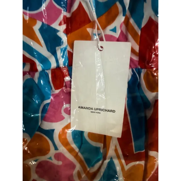 NWT Amanda Uprichard‎ Sicily Babydoll Mini Dress Miami Print Size Medium - Image 8