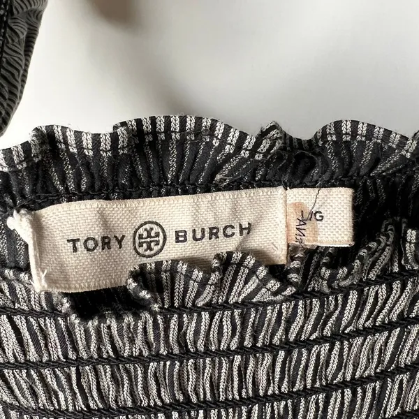 Tory Burch Smocked Midi Dress Size Large - Image 8