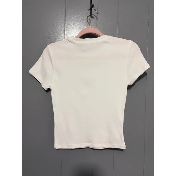 NWOT Organic Generation White Lemon Pearl Cotton Crewneck Baby T-shirt S - Image 3