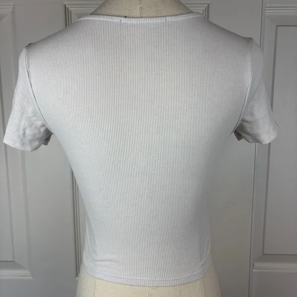 White cropped baby tee - Image 2