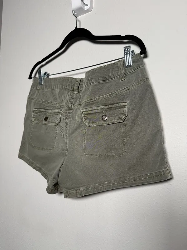 Y2K Grunge 2000s Green Cargo Short Shorts - Image 2