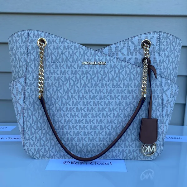 Michael Kors Jet Set Travel Large X Chain Shoulder Tote -Vanilla - Image 10