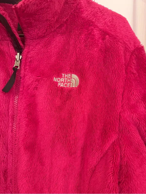 The North Face Osito Bright Pink Womens Soft Teddy Jacket with Scarf! - Image 2
