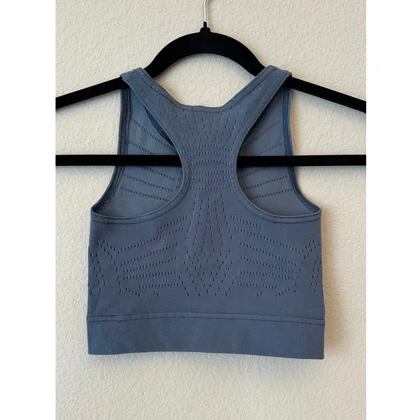 FREE PEOPLE MOVEMENT Blue Capri Crop Athletic Workout Yoga Bra Top Size XS - Image 3