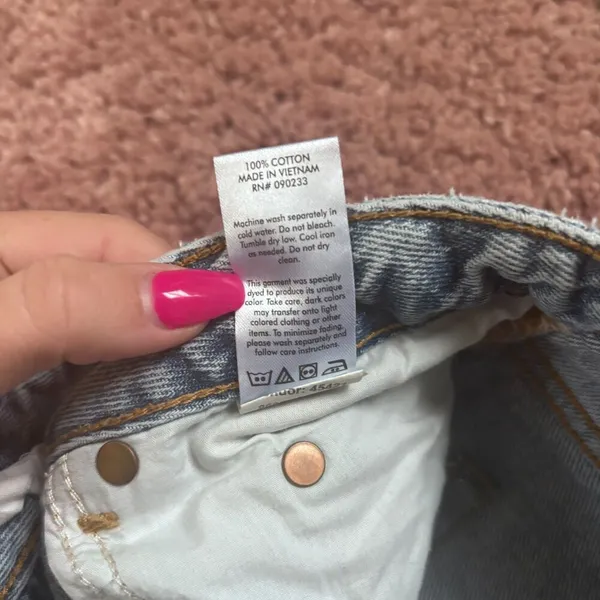 Pacsun 90s Boyfriend Jeans Womens 26 (actual 25x29) Blue Denim Distressed Zip - Image 6