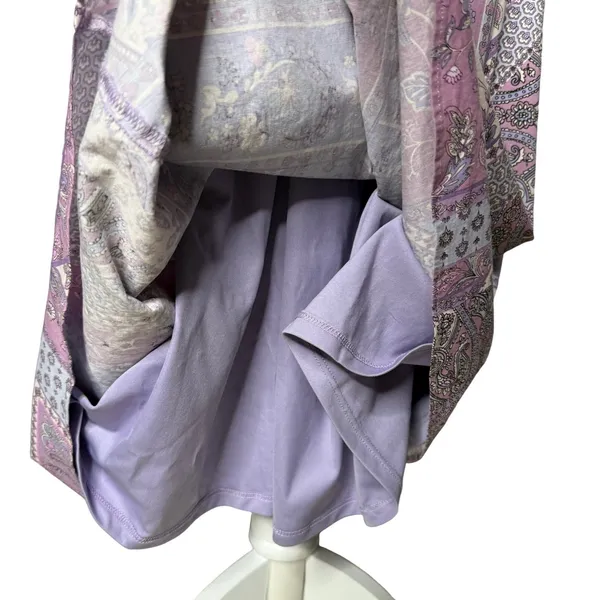 Laundry By Shelli Segal Dress 6 S Cotton Stretch Pockets Midi Patchwork‎ Cottage - Image 8