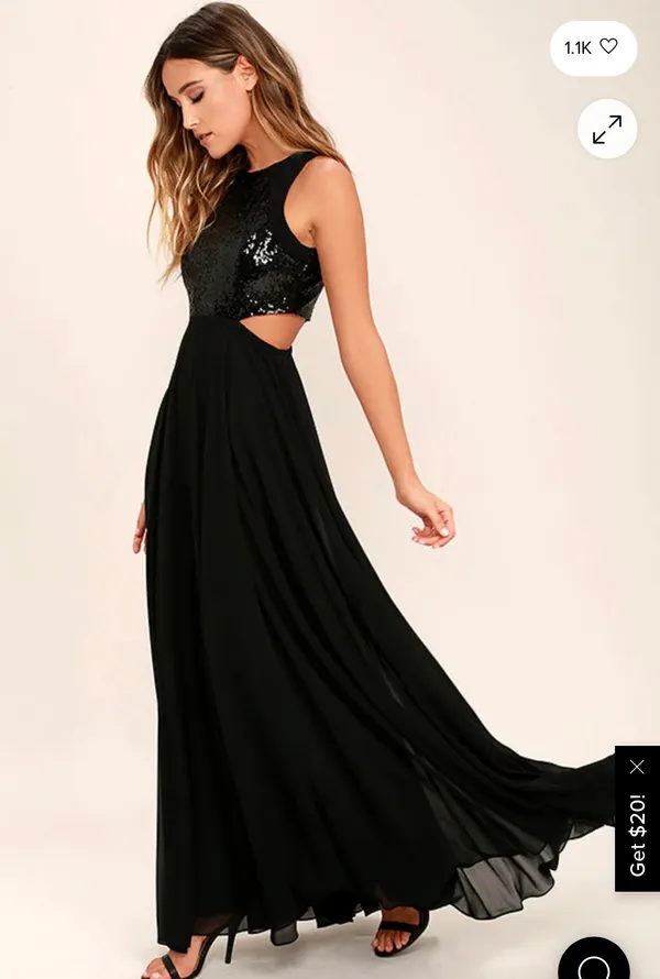 Lulu's Nothin' But Love Black Sequin Maxi Dress - Image 2