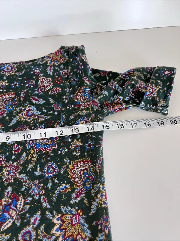 Lauren Ralph‎ Lauren Women's Floral Paisley Stretch Cotton Midi Dress Jersey - Image 7