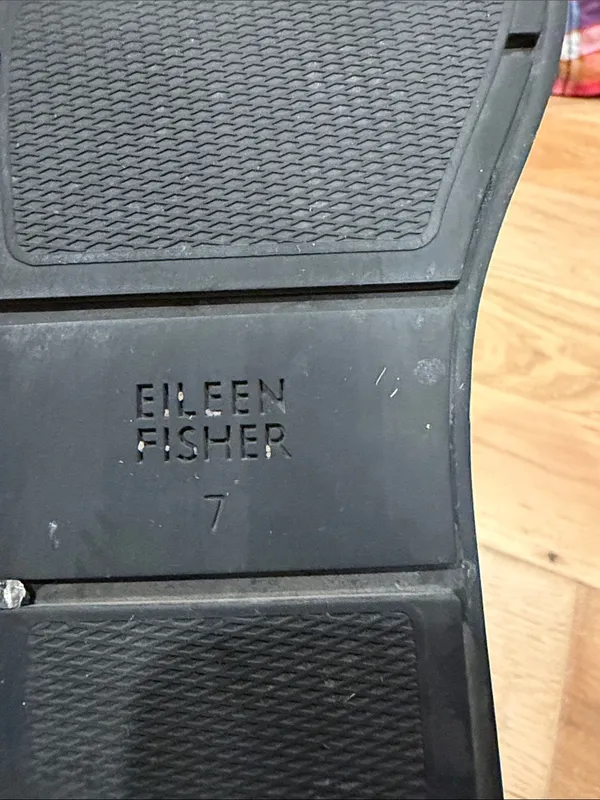 Eileen Fisher dash‎ strappy Black Leather Platform Espadrille Sandal 7 - Image 10
