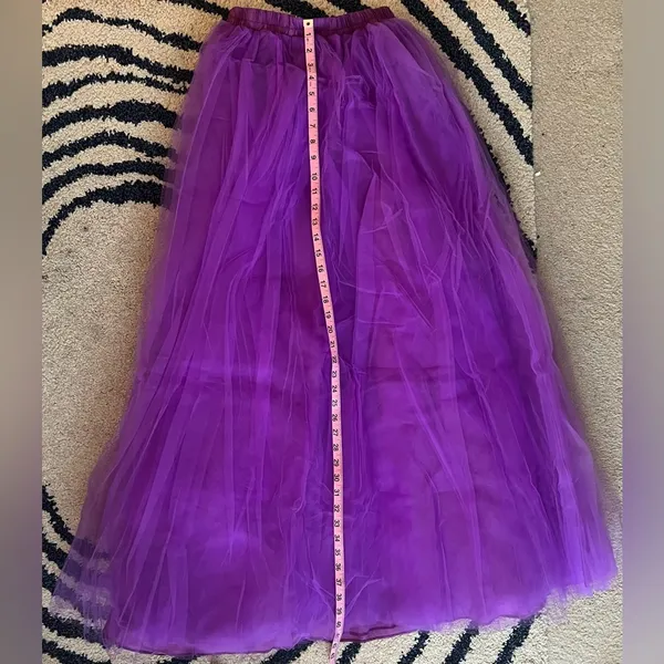 🆕 WDPL Women's A-Line Tulle Strips Ruffles Tutu Ball Gown Skirts - Image 5