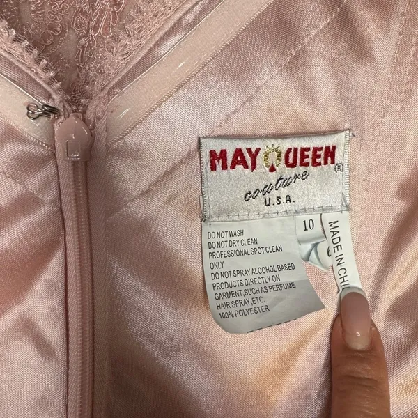 May Queen Off Shoulder Long Prom Gown Maxi Dress Size 10. K-6 - Image 10