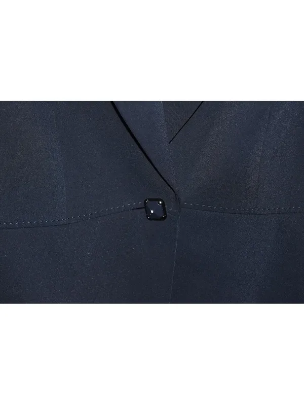 Tahari Arthur S Levine Navy One Button Blazer Notch Lapel Plus Size 20W - Image 4