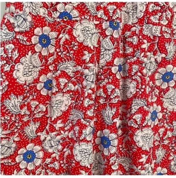 Loft Red Floral Jumpsuit Halter Neck - Image 5