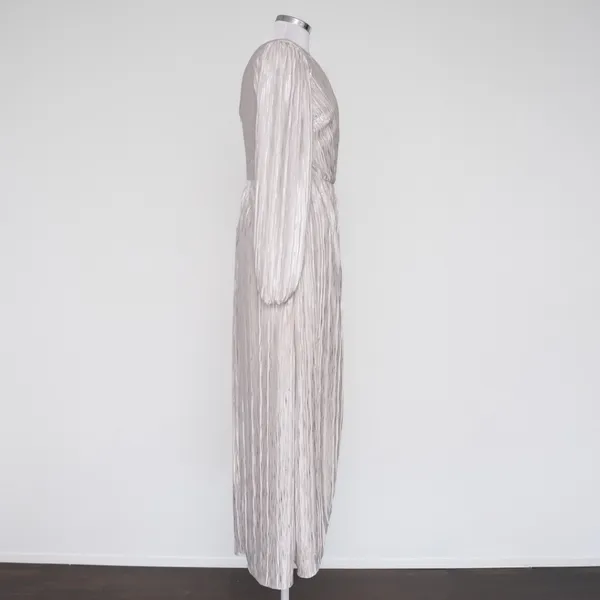 GUESS - Metallic Long-Sleeve Wrap‎ Maxi Dress - Image 4