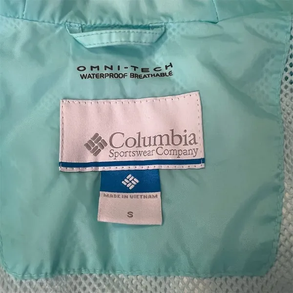 Columbia Women's Blue Waterproof Rain Jacket Size S Casual Long Sleeve - Image 6