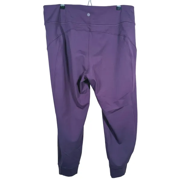 Athleta Rainier Mid Rise Jogger Pants Size XL Purple Athletic Running Sporty Gym - Image 2