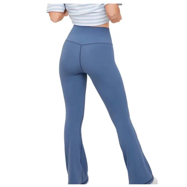 OFFLINE by Aerie Real Me Crossover High Waisted Flare Leggings Blue Small - Image 2