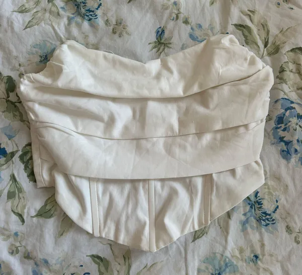 Blue Blush White Corset Top - Image 2
