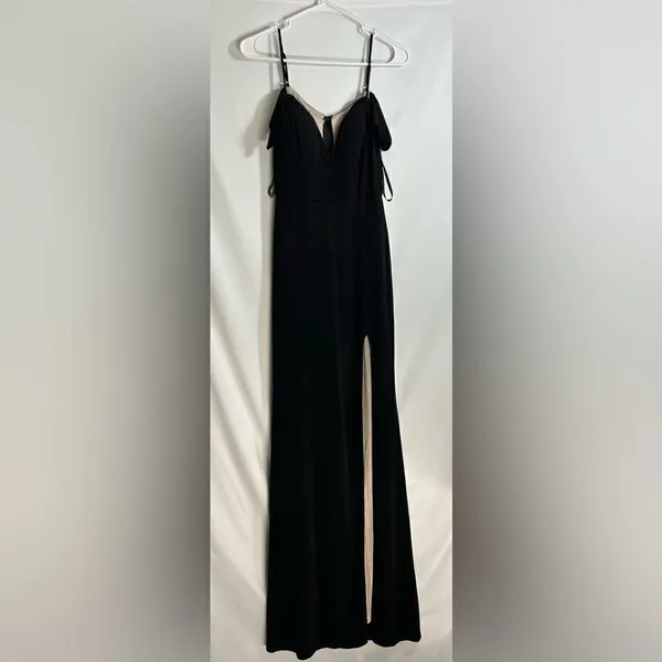 City Studio Long Black Prom Dress size 3 - Image 2