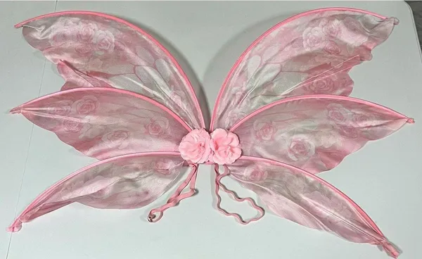 Dolls Kill Pink Roses Floral Coquette Fairy Butterfly Fae Fantasy Costume Cosplay Wings O/S 🎀 - Image 3