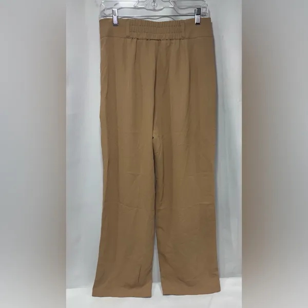 Halara High Waisted Zipper Pocket Shirred Straight Leg Work Pants - Image 3