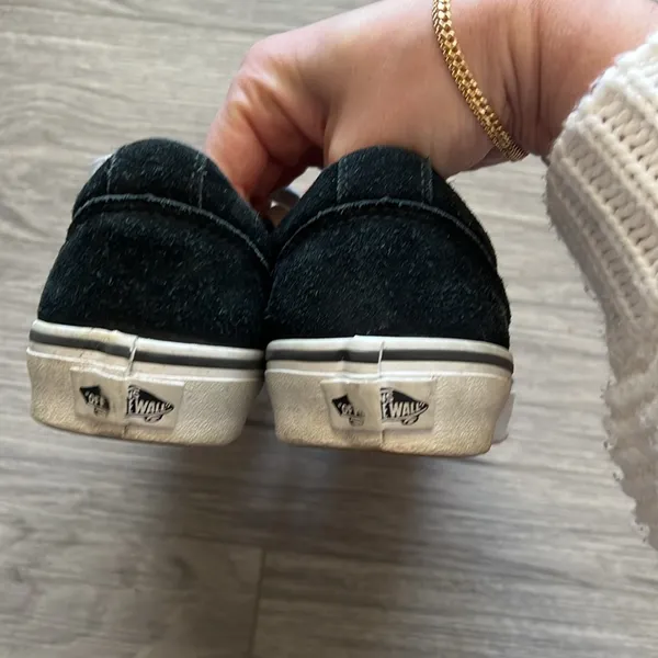 Cheetah Print Stripe Black and White Vans Size 5 - Image 7