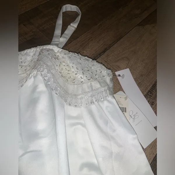 Rya Primrose beaded Chemise Nwt M slip satin anthro wedding sexy lingerie $150 - Image 8