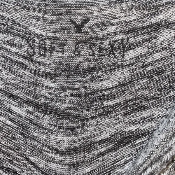American Eagle Marled‎ Black & White Textured LS Top - Image 6