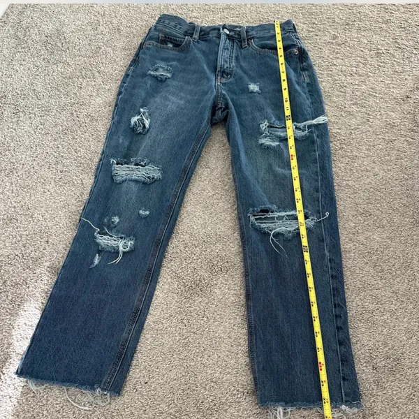 Old Navy Distressed Dark Blue Jeans - Image 7