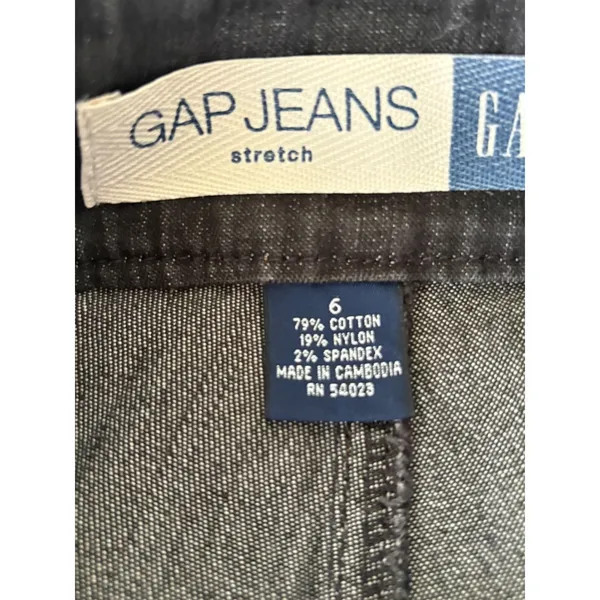 y2k GAP‎ Black Jeans Stretch Bootcut wide leg Denim Womens Size 6 - Image 7