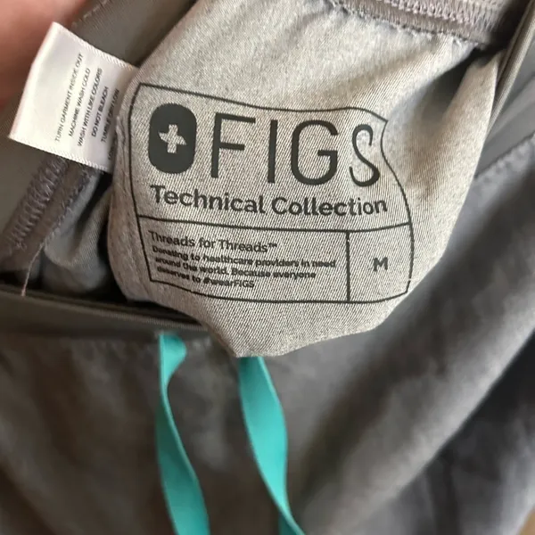 Figs Technical Collection Women's Medium Scrub Tech Pants Gray - Image 5