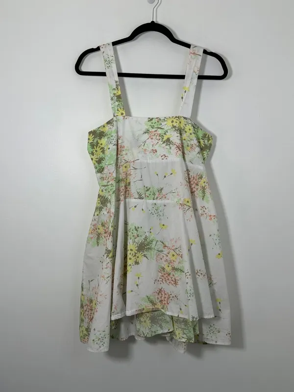 Free People Womens XS Let The Sunshine In Mini Dress Floral Coquette Cottagecore - Image 3