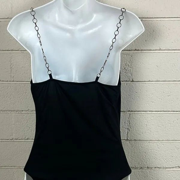 Princess Polly Mia black bodysuit with chain straps size 6 - Image 6