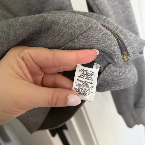 AVIATOR NATION NORTH SHORE HOODIE HEATHER GREY rainbow‎ sleeve zip jacket - Image 6