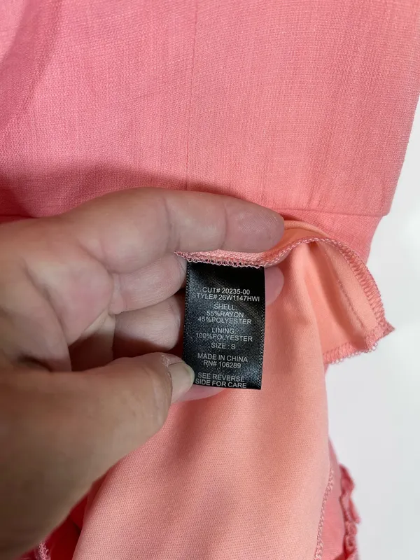 Trixxi Francesca’s Size S Blush Pink Tiered Ruffle Mini Dress - Image 5